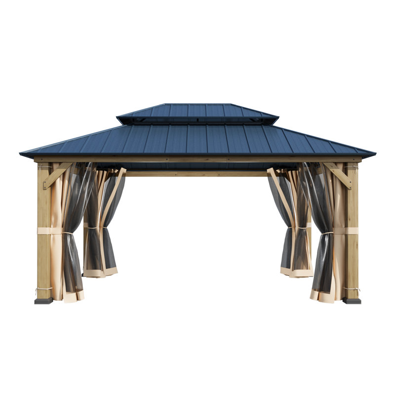 Amazon.com : Aoxun 12' x 20' Permanent Hardtop Gazebo with